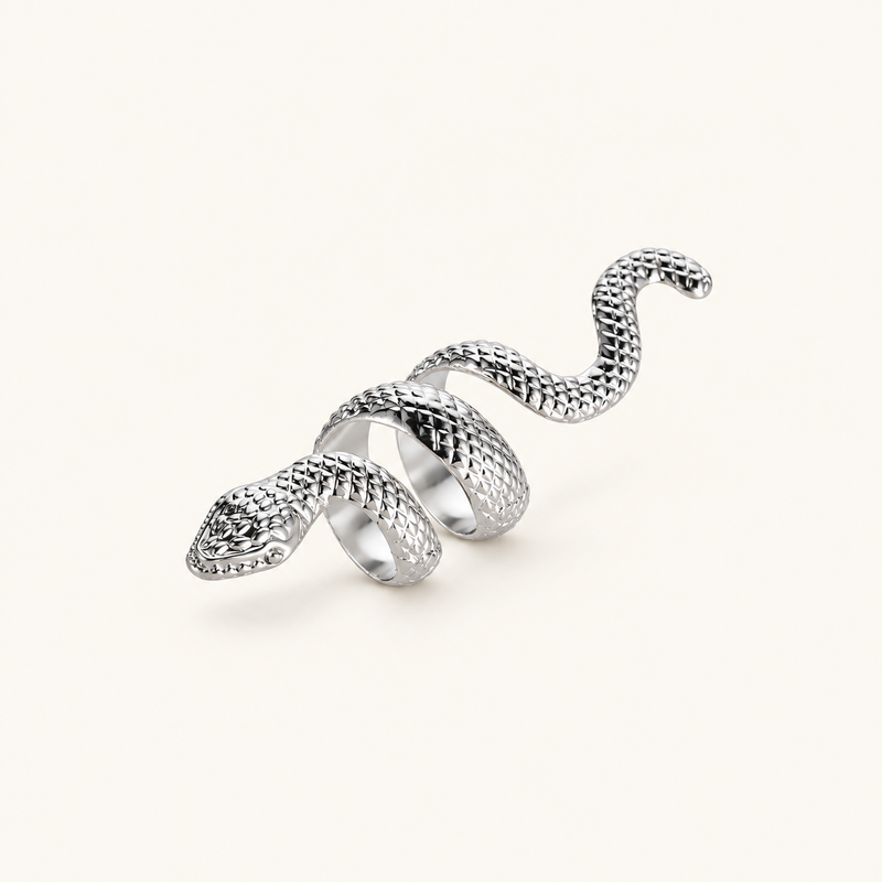 Adjustable Snake Ring for Women with Twisted Design