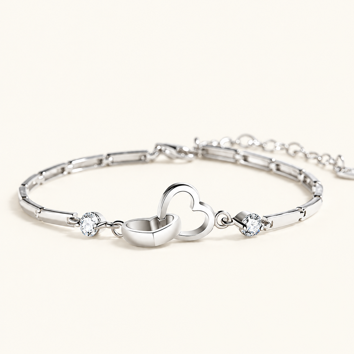 Women's Adjustable Heart Bracelet