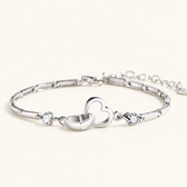 Women's Adjustable Heart Bracelet