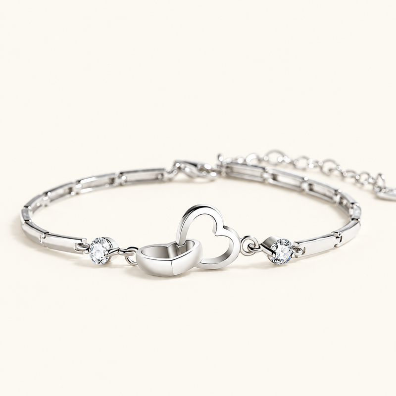 Women's Adjustable Heart Bracelet