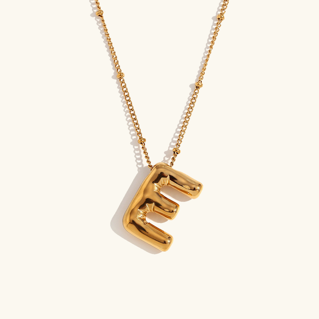 Balloon initial necklace
