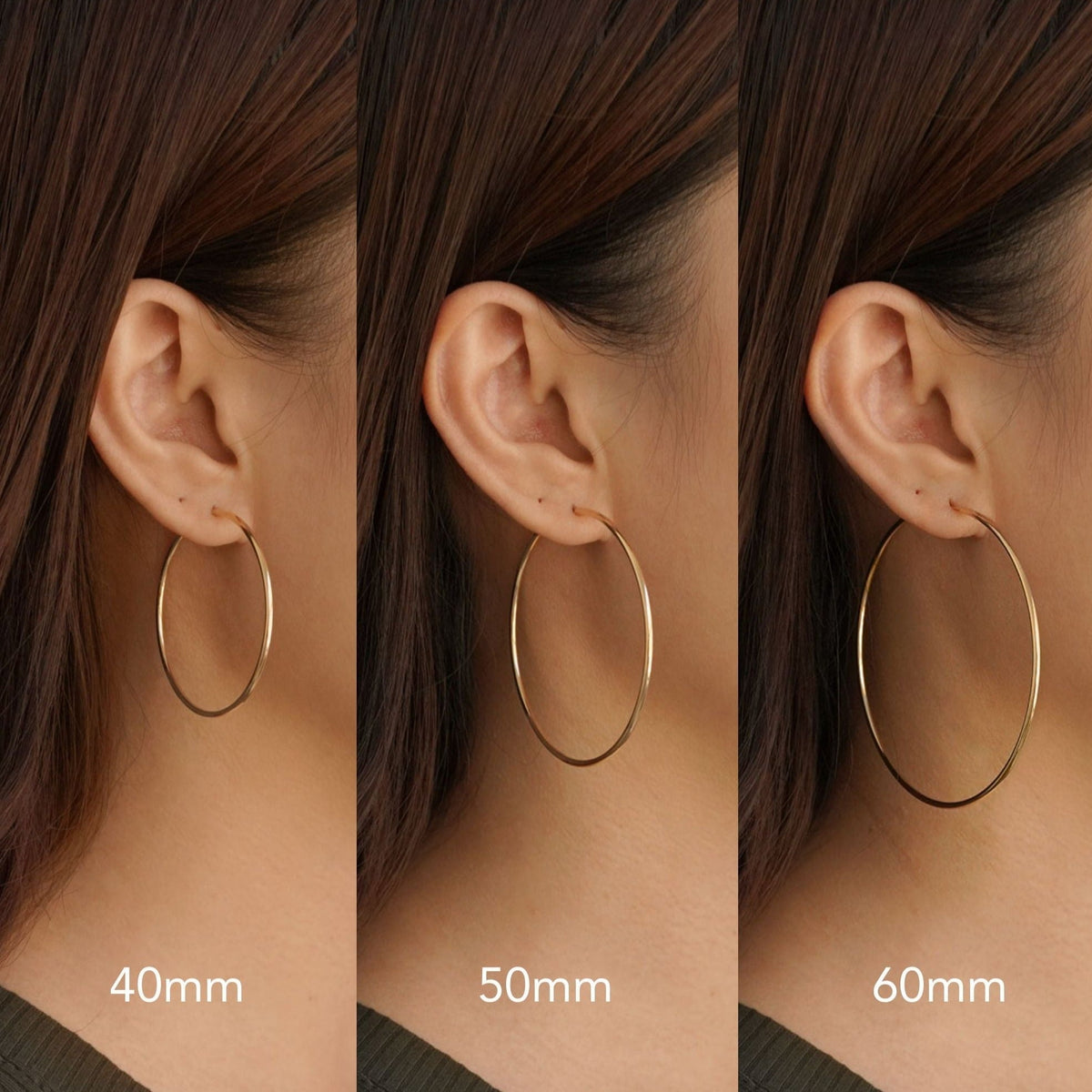 Scarlett – Large thin hoops