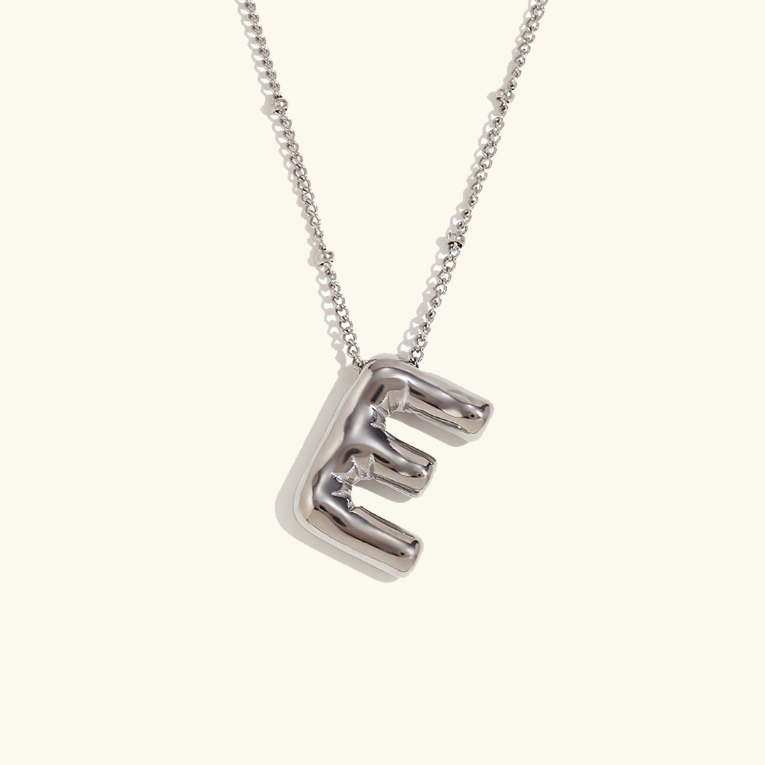 Balloon initial necklace