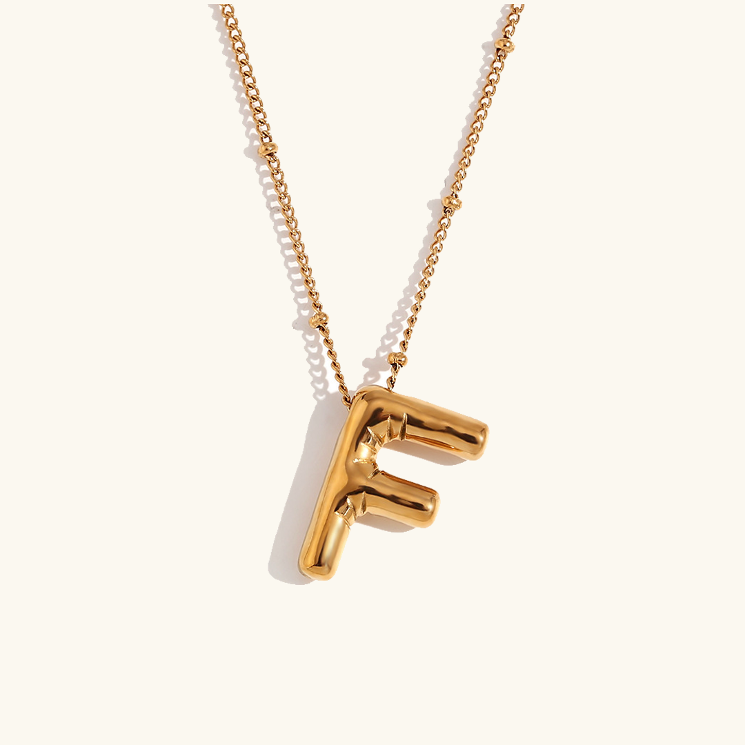Balloon initial necklace
