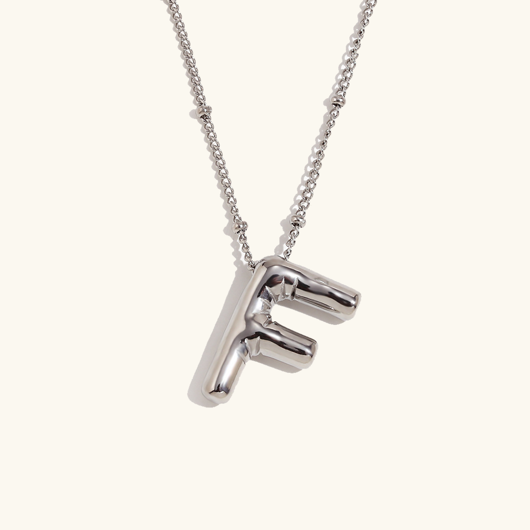 Balloon initial necklace