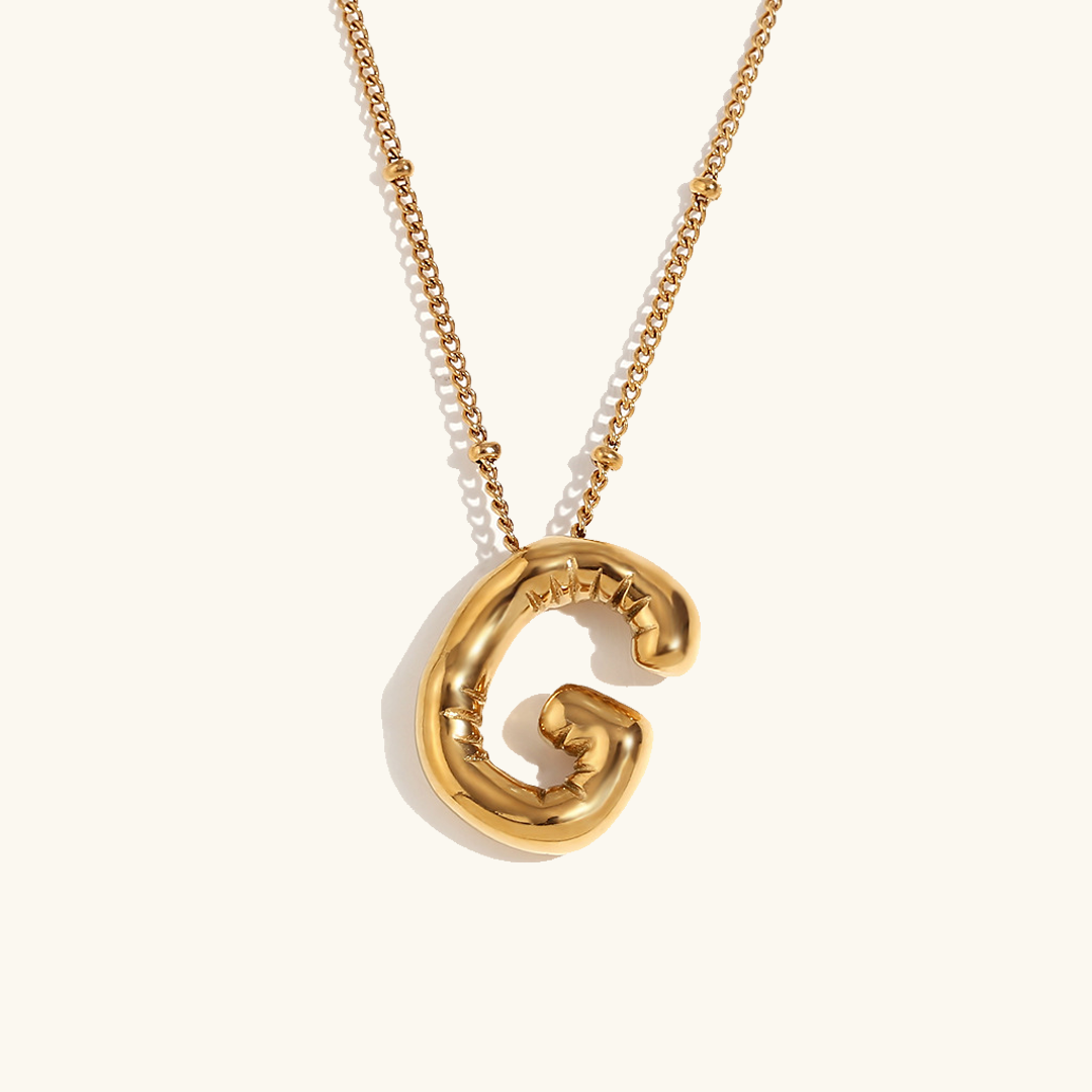 Balloon initial necklace