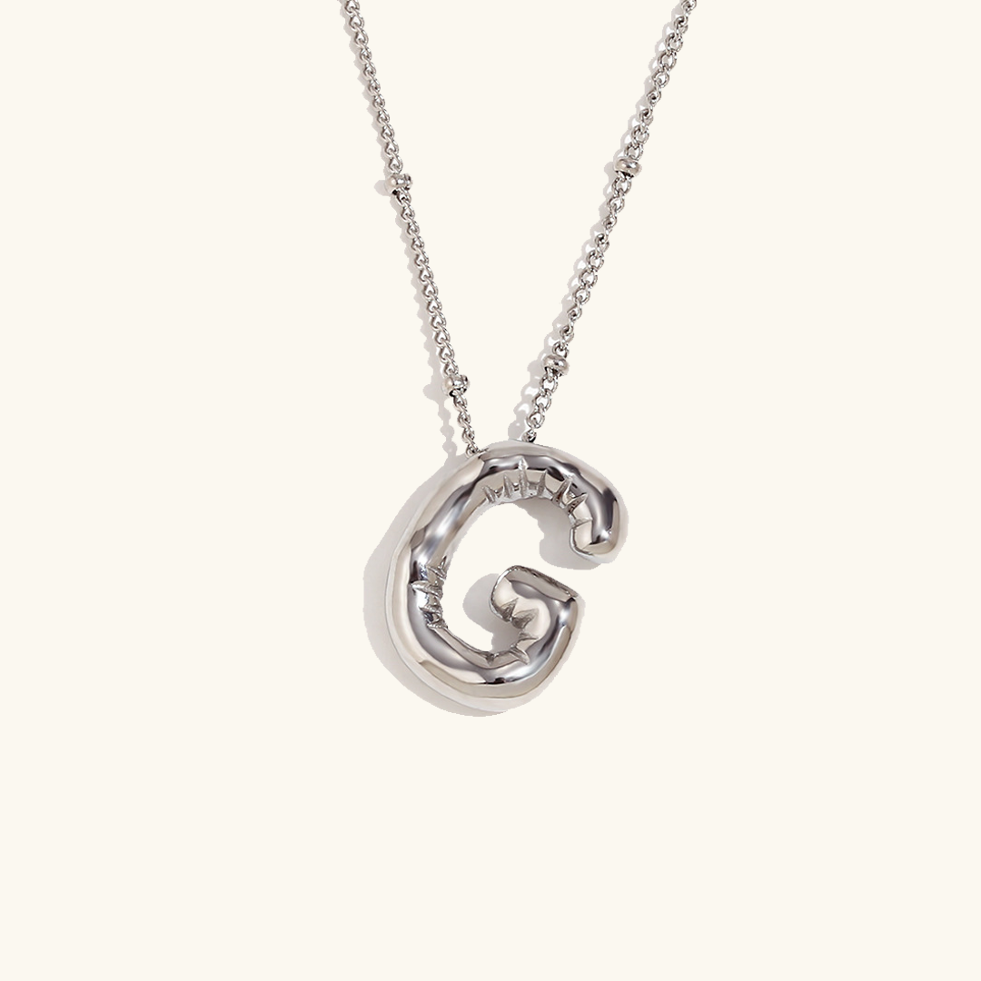 Balloon initial necklace