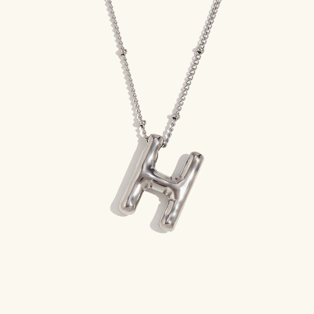 Balloon initial necklace