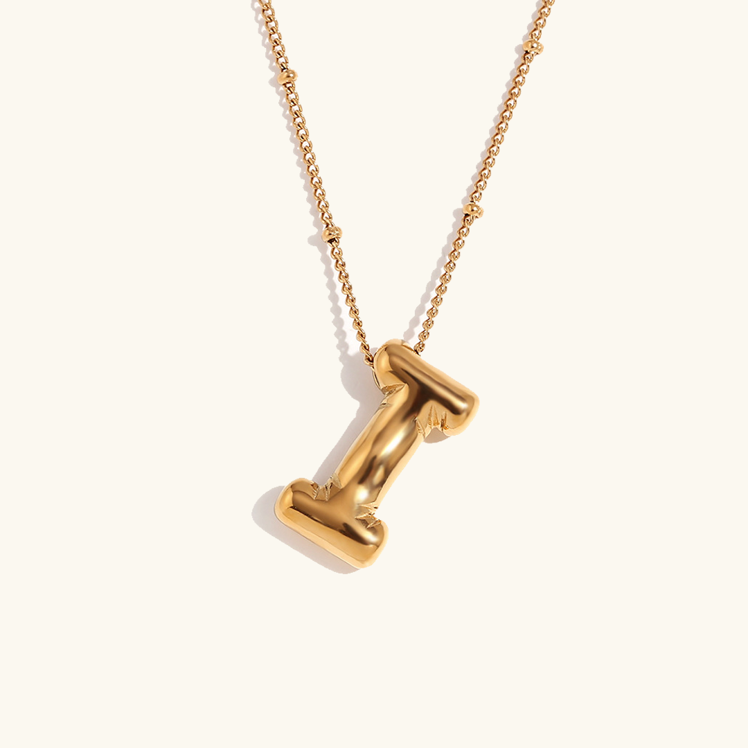 Balloon initial necklace