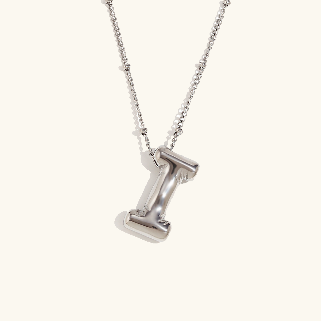 Balloon initial necklace