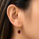 Teardrop huggie earrings
