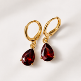 Teardrop huggie earrings