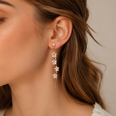 Yuri – Jasmine thread earrings