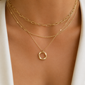 Michelle – Layered chain necklace with pendant