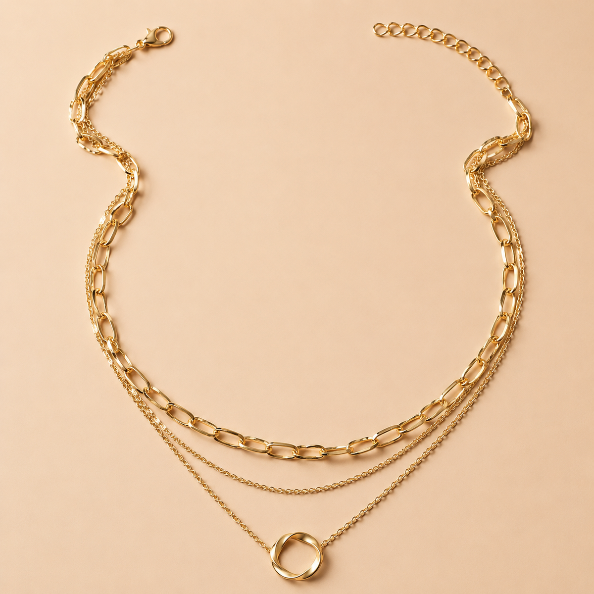 Michelle – Layered chain necklace with pendant