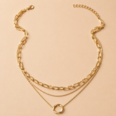 Michelle – Layered chain necklace with pendant