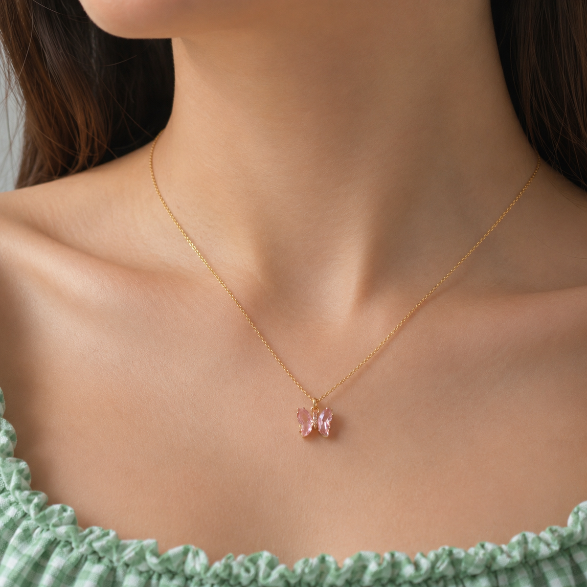 Petite butterfly necklace