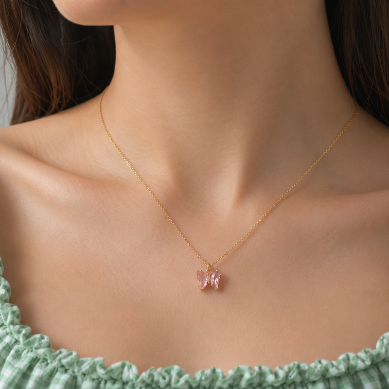 Petite butterfly necklace