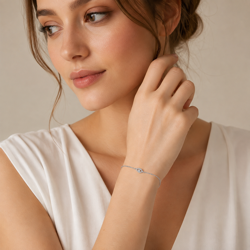 Evil eye link bracelet