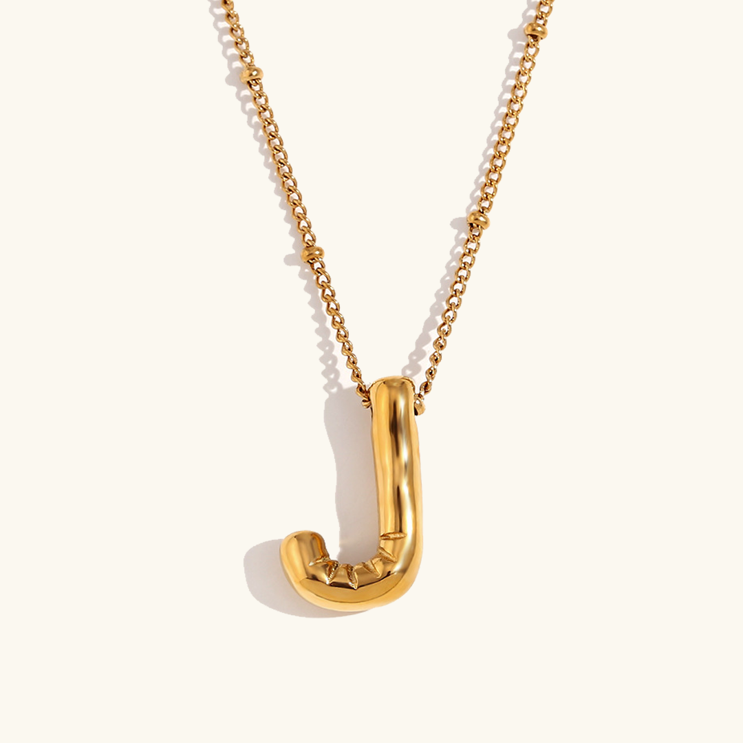 Balloon initial necklace