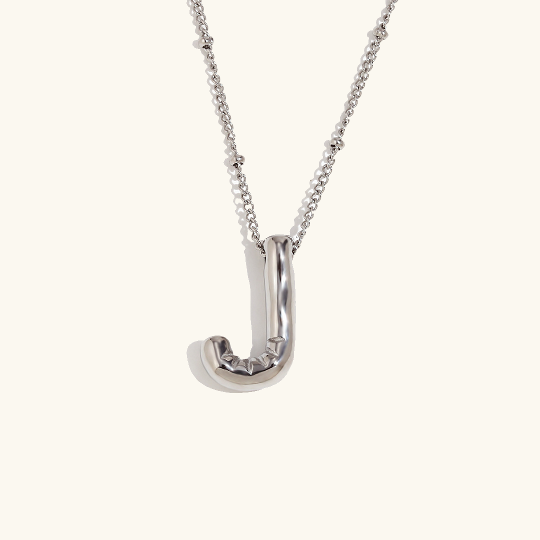 Balloon initial necklace