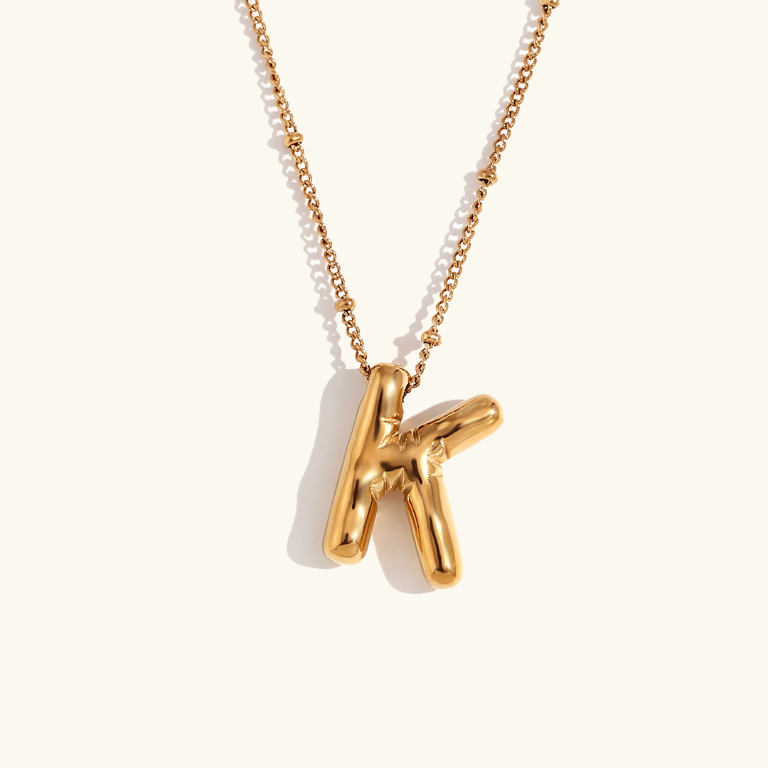Balloon initial necklace