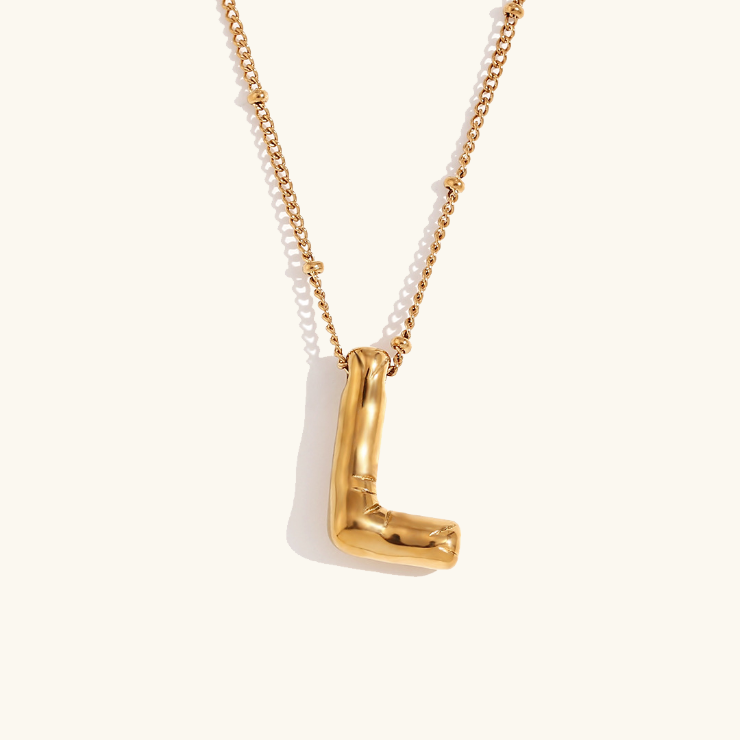 Balloon initial necklace