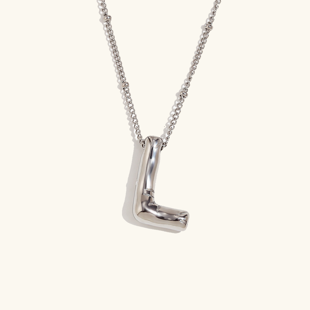 Balloon initial necklace