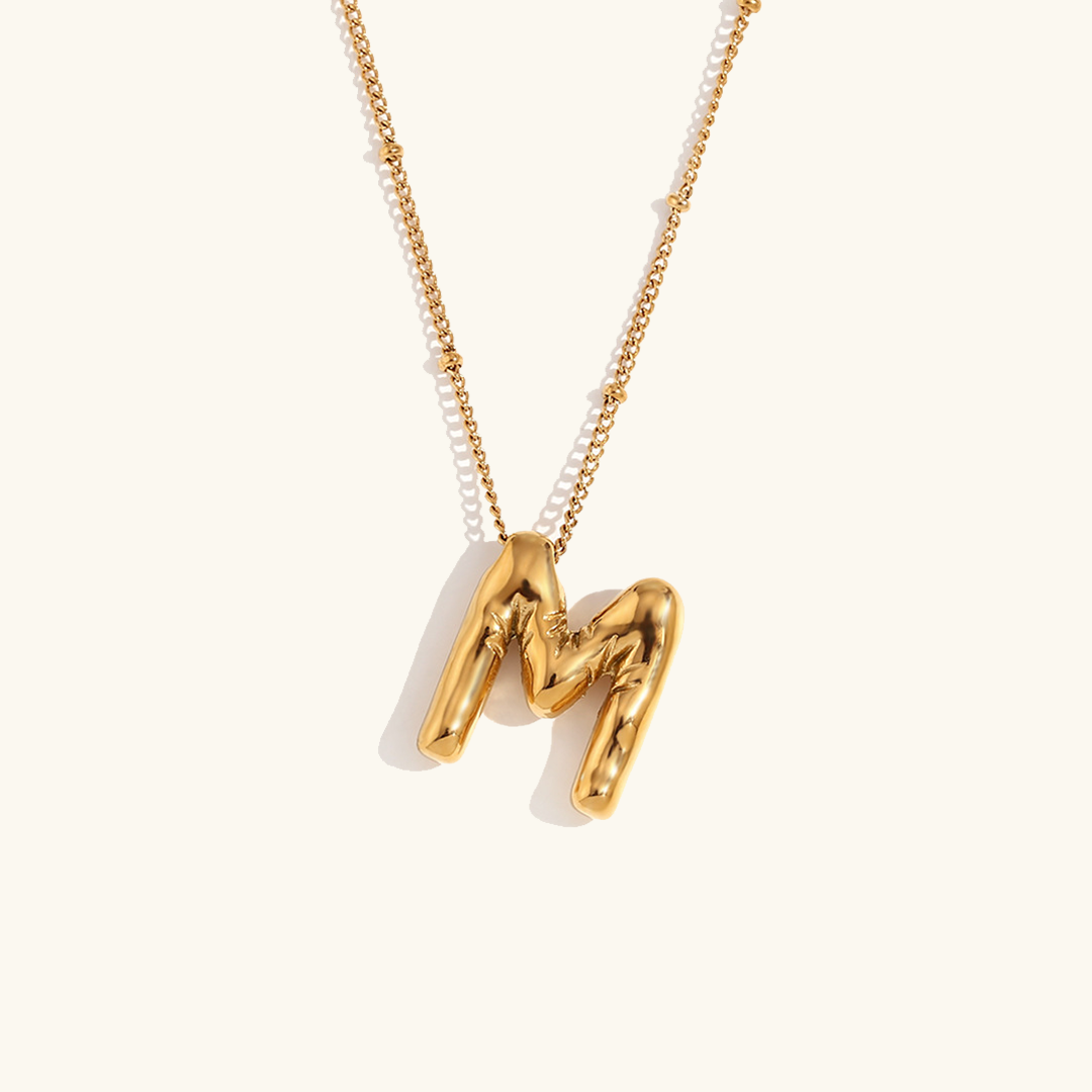Balloon initial necklace