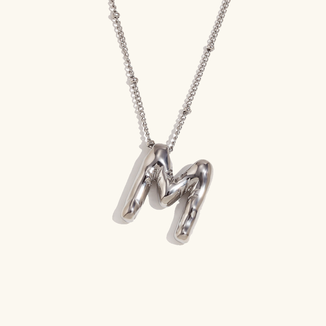 Balloon initial necklace