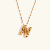 Balloon initial necklace
