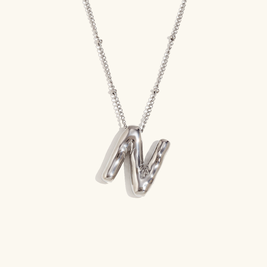 Balloon initial necklace