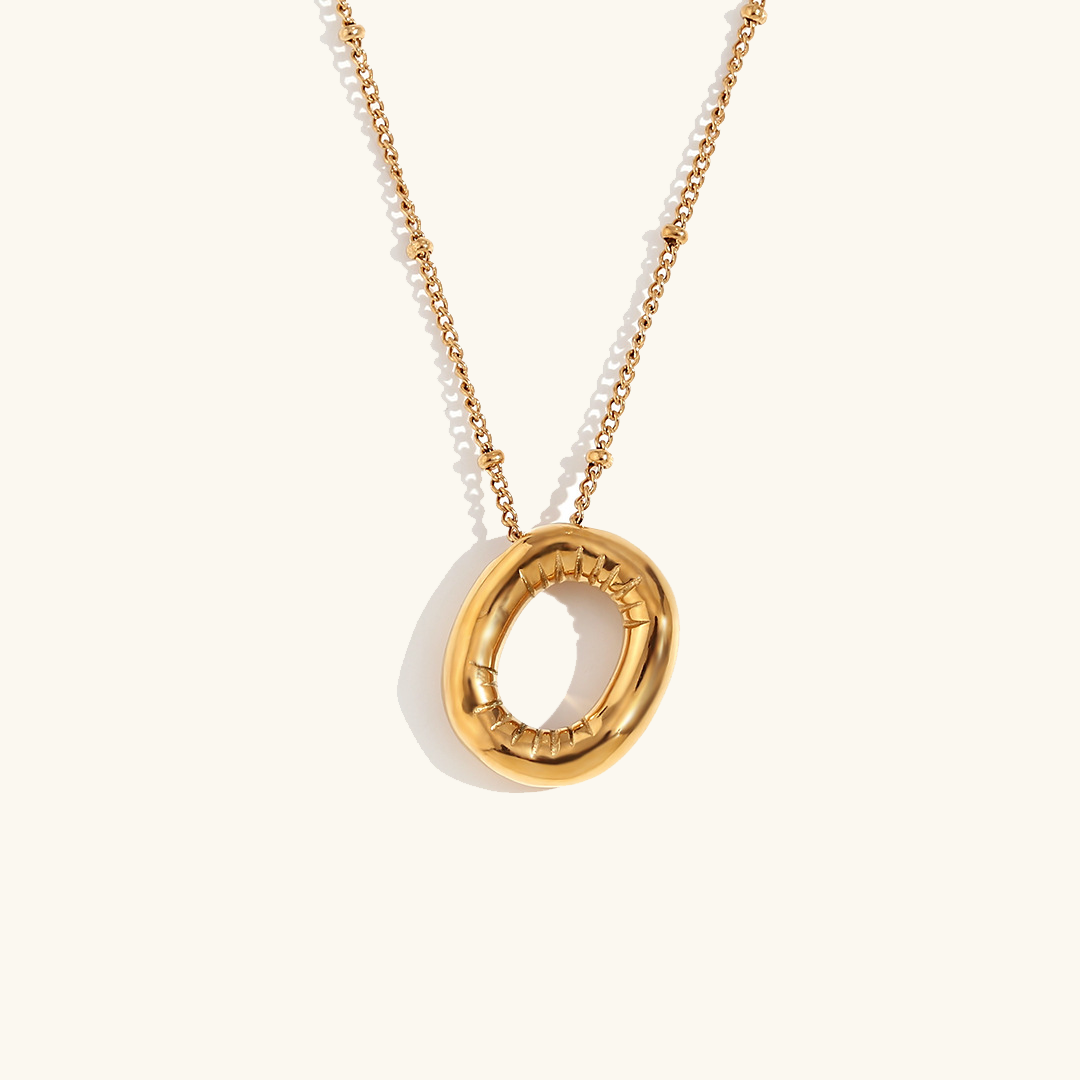 Balloon initial necklace