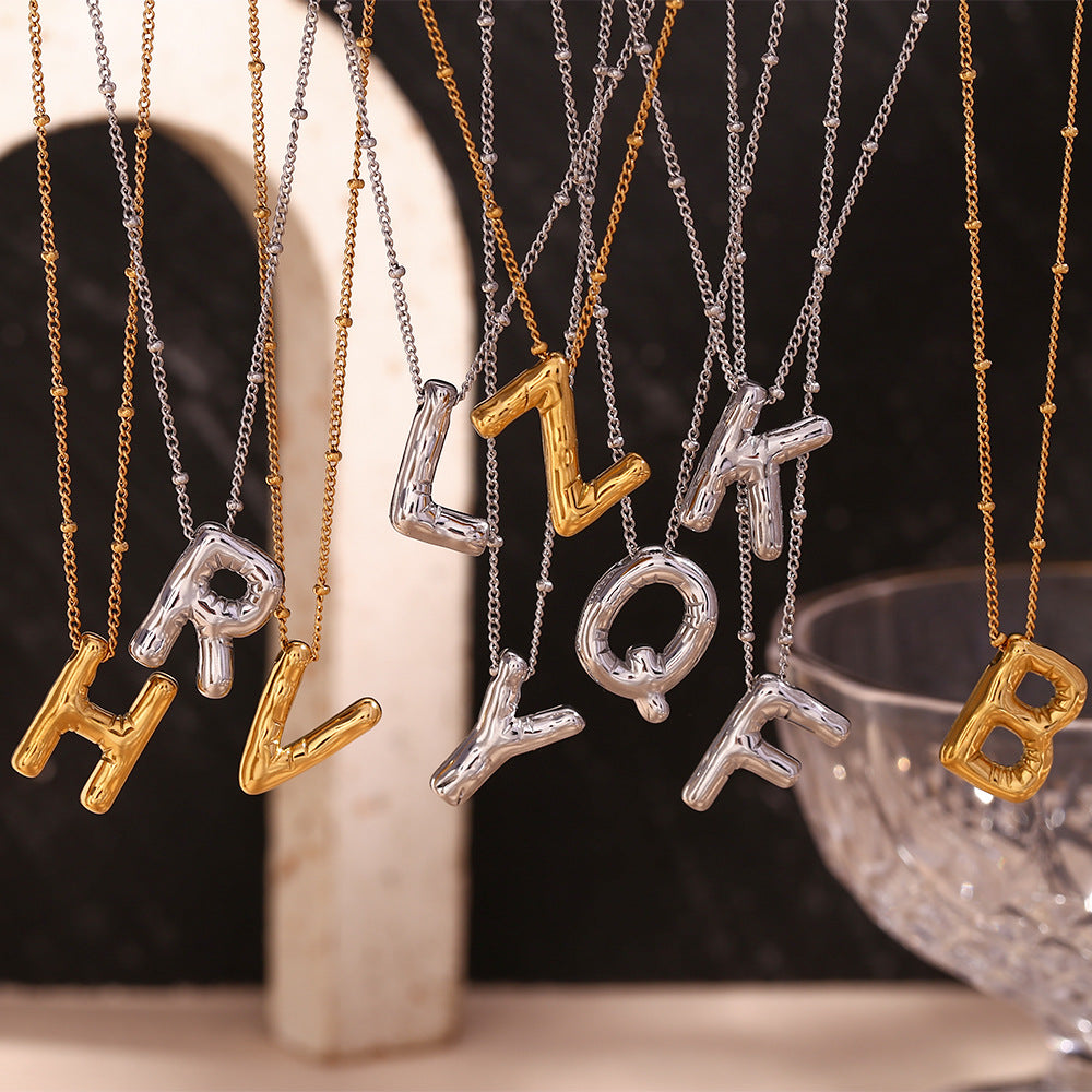 Balloon initial necklace