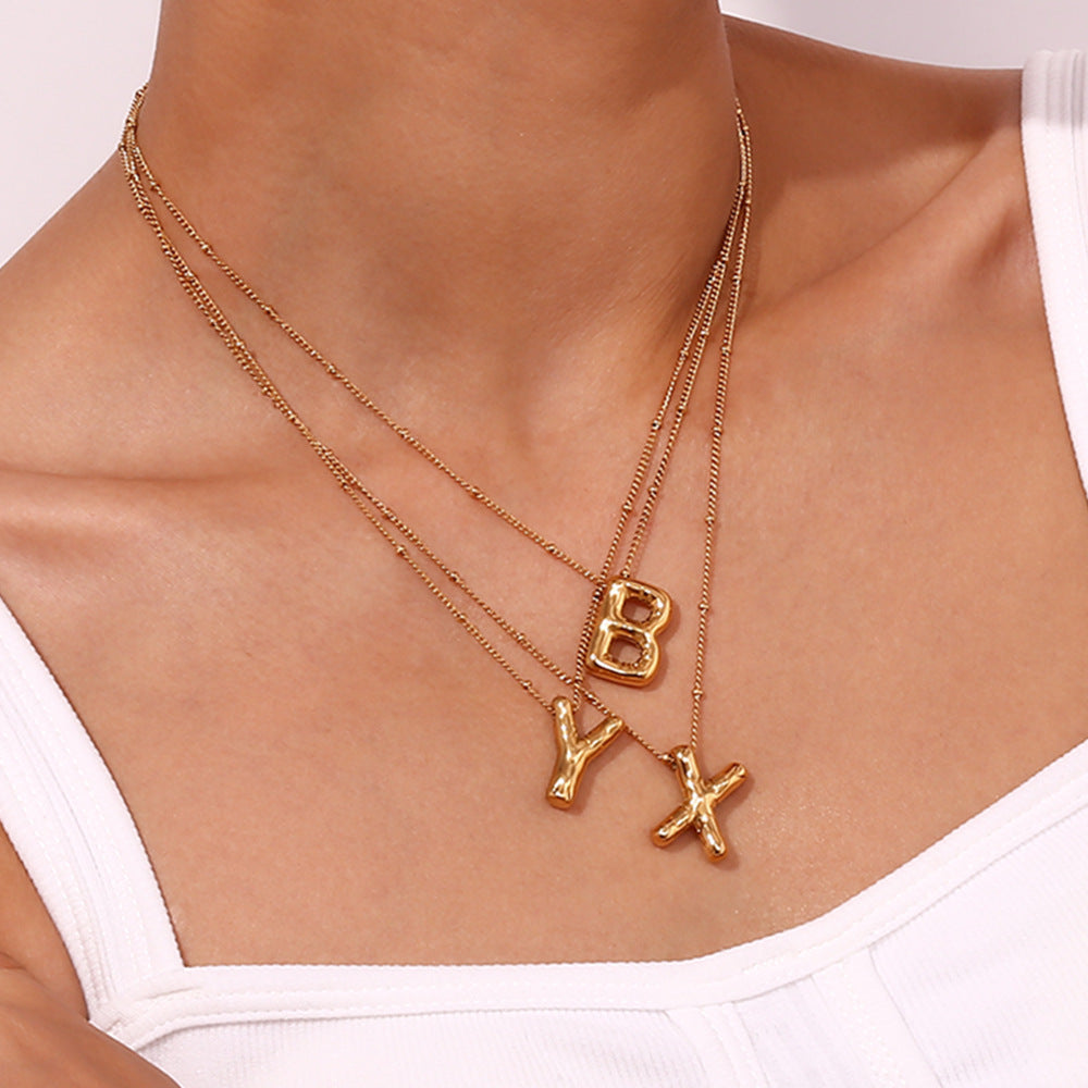 Balloon initial necklace