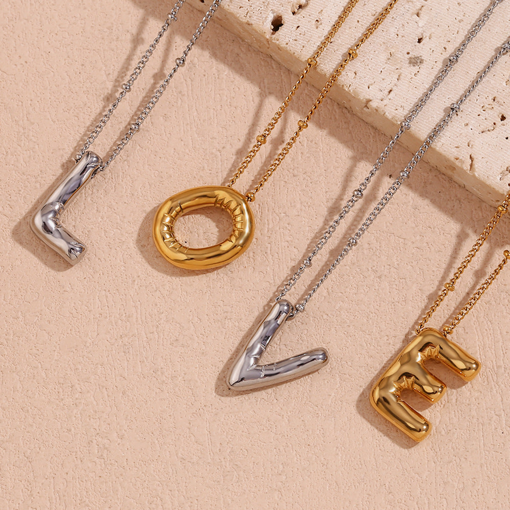 Balloon initial necklace