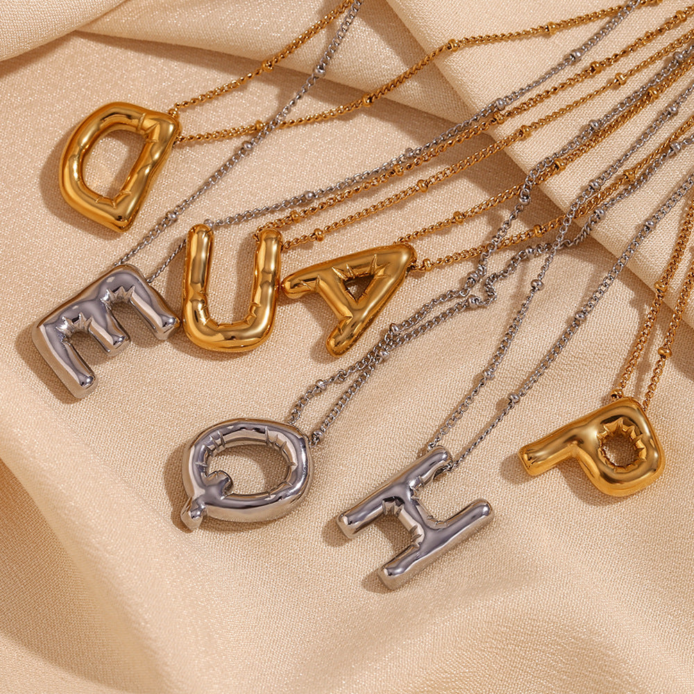 Balloon initial necklace