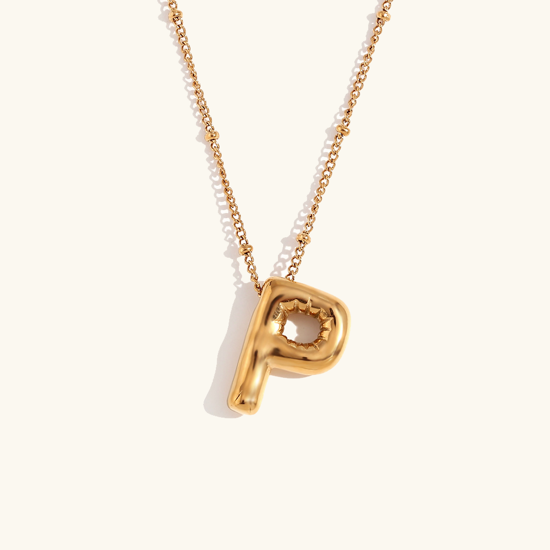 Balloon initial necklace