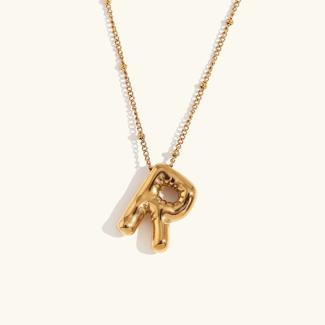 Balloon initial necklace