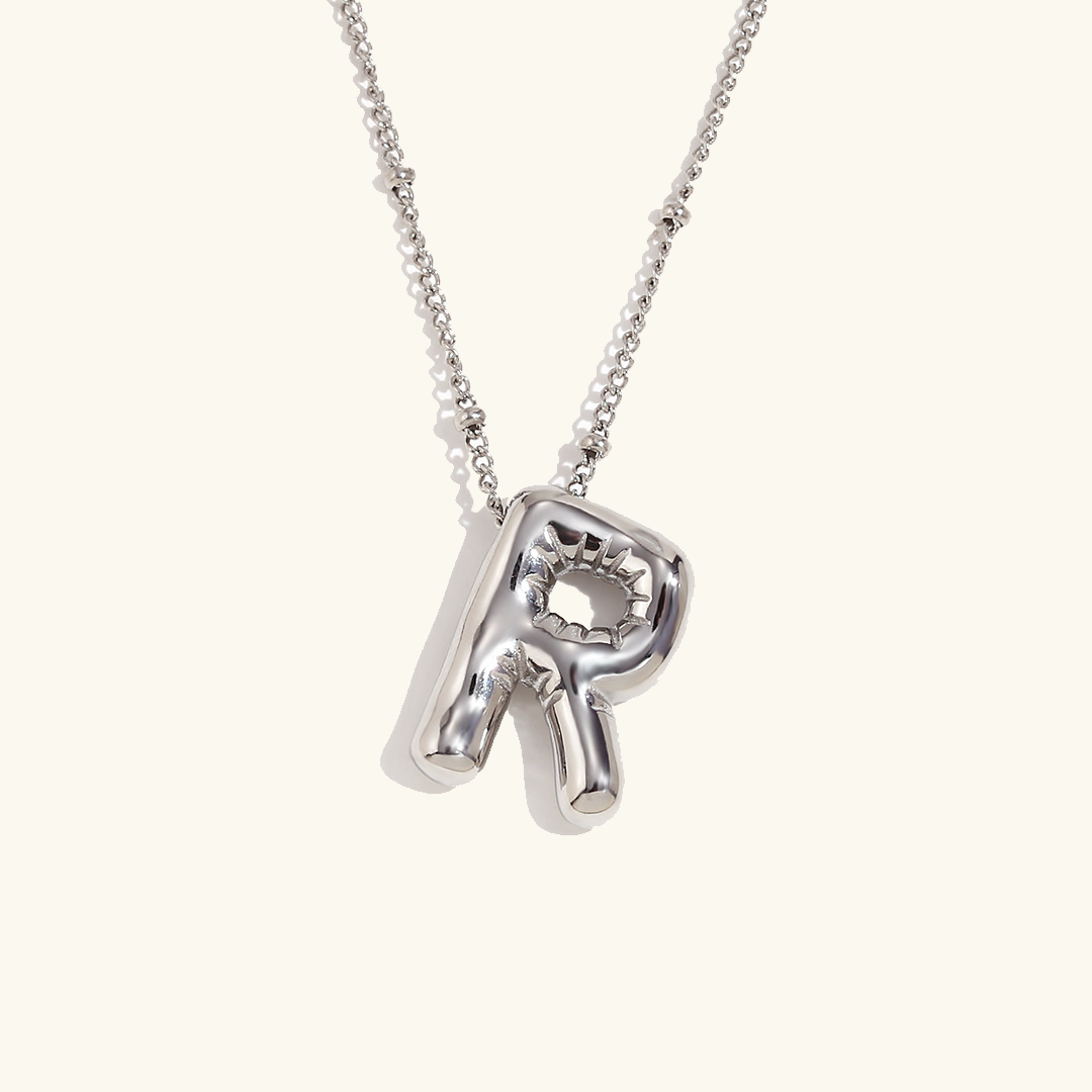 Balloon initial necklace