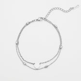 Raisa – Double chain anklet with hearts