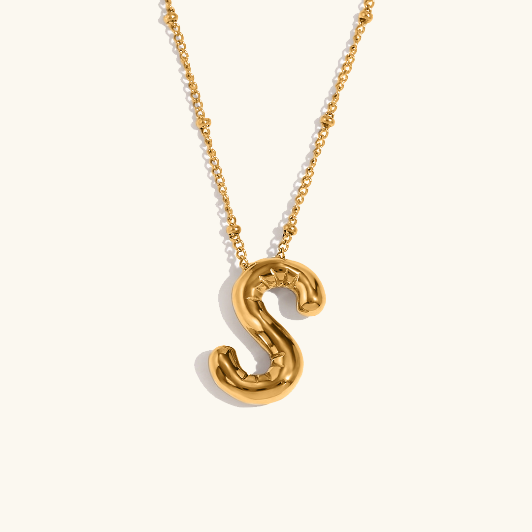 Balloon initial necklace