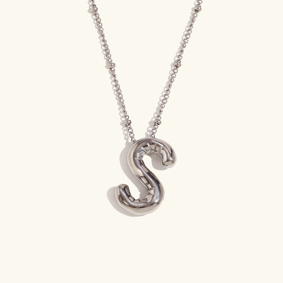 Balloon initial necklace