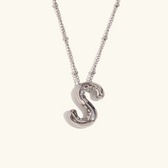 Balloon initial necklace