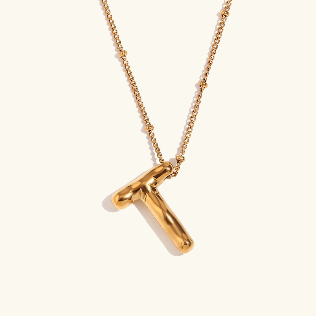 Balloon initial necklace