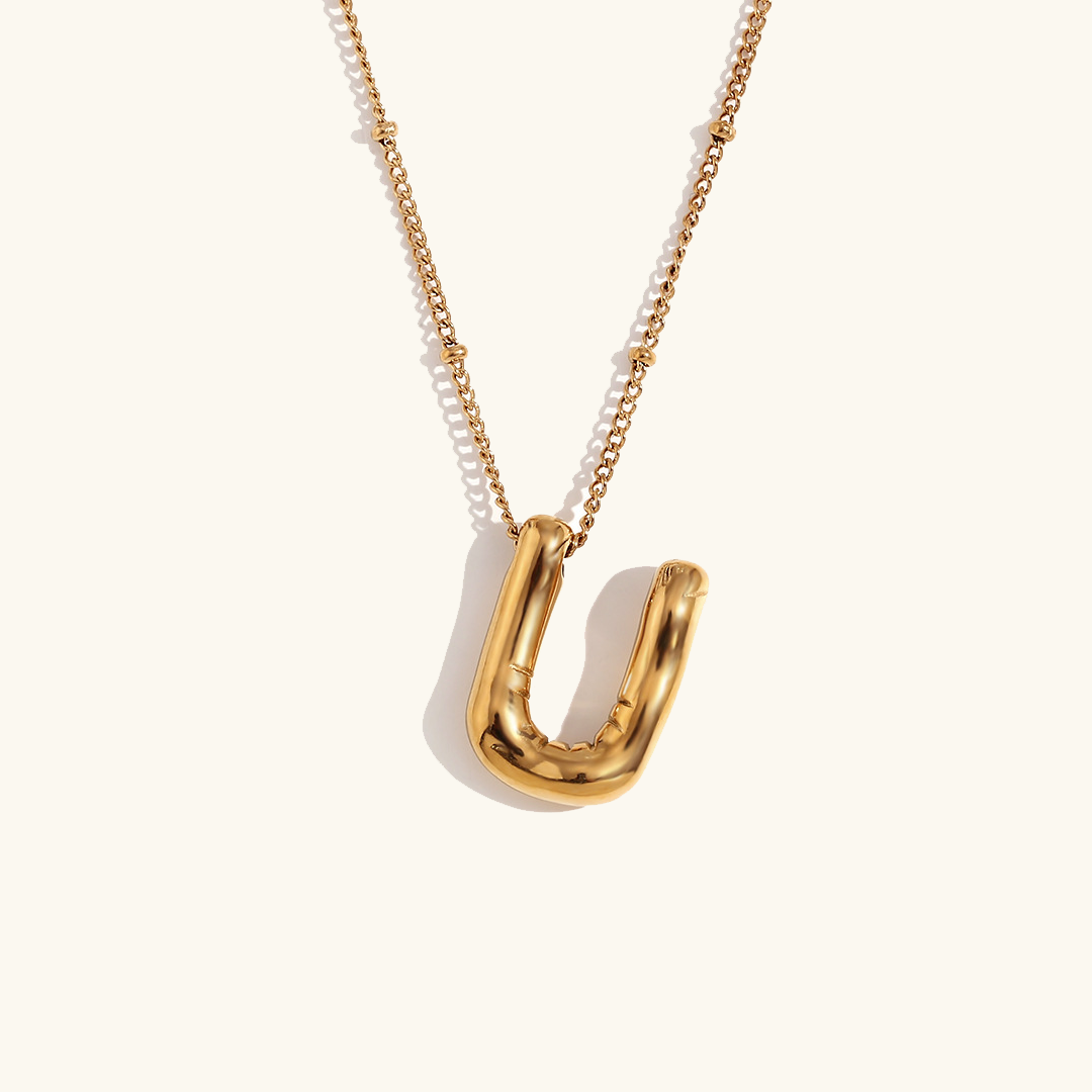 Balloon initial necklace