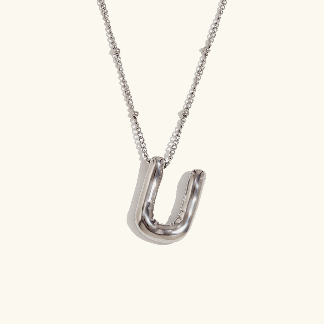 Balloon initial necklace