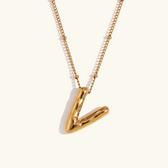 Balloon initial necklace