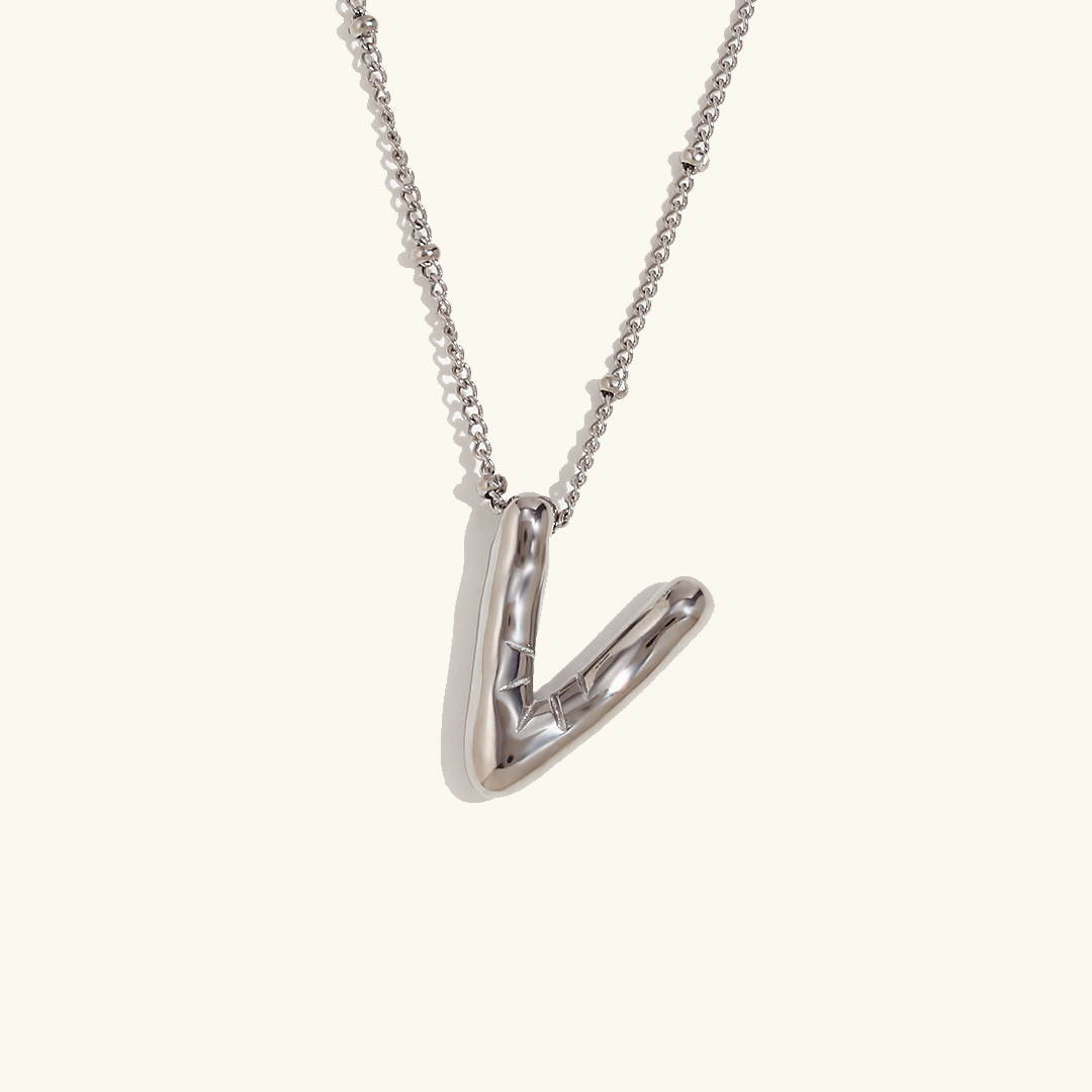 Balloon initial necklace
