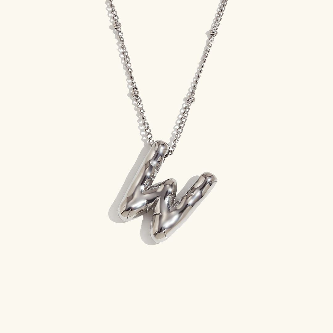 Balloon initial necklace